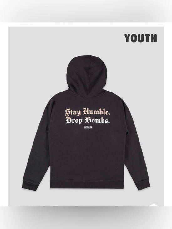 Baseballism Other - Baseballism Youth Black Hoodie Sweatshirt - size M